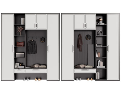 新中式玄关卡座鞋柜