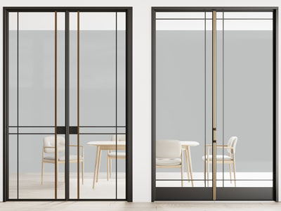 现代玻璃推拉门