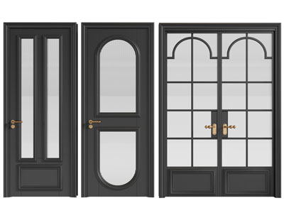 法式单扇平开门、双开门