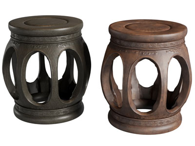 新中式实木鼓凳