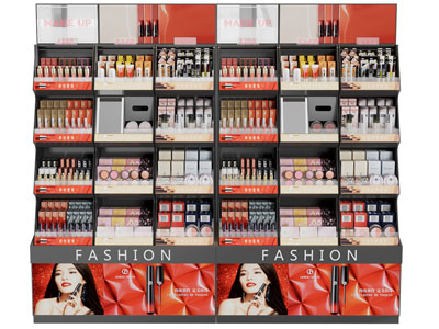 现代超市化妆品展柜、货架