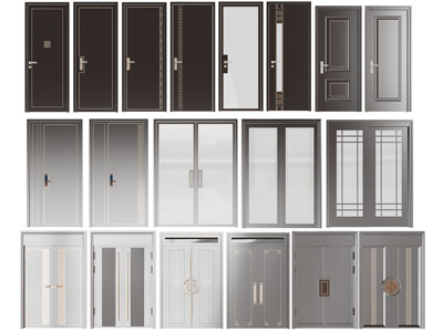 新中式单扇 子母入户平开门 双开门 推拉门