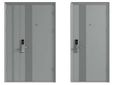 现代子母入户平开门