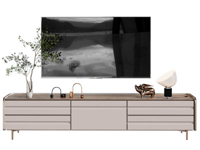 现代电视柜、电视机