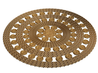 北欧圆形编织地毯3d模型 北欧圆形编织地毯