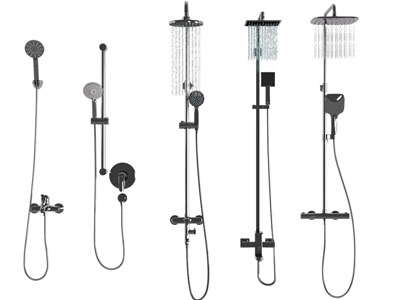 现代不锈钢淋浴花洒