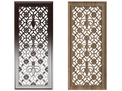 新中式镂花窗、窗格、花格