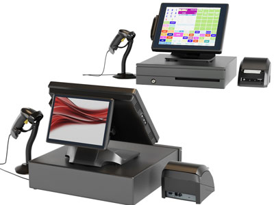 现代收银机、超市收银台3d模型 现代收银机、超市收银台