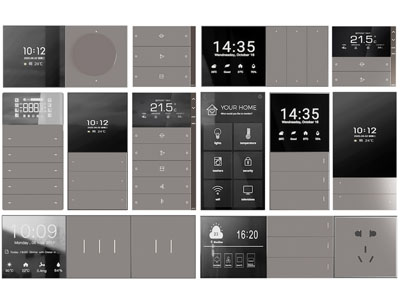 现代温度 插座开关面板