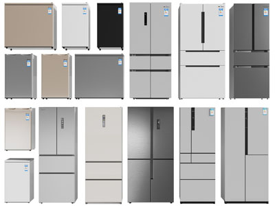 现代电冰箱、冰柜3d模型 现代电冰箱、冰柜