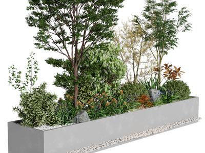 现代花坛花草树木景观园艺小品
