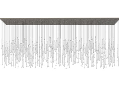 现代长方形雨滴造的吊灯