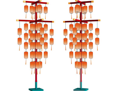 新中式灯笼路灯