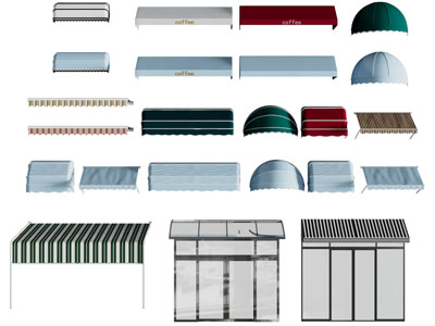 现代窗户遮阳棚、雨棚