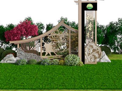 新中式乡村标识牌、村标