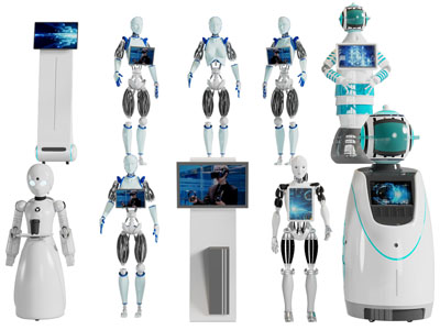 现代智能机器人3d模型 现代智能机器人