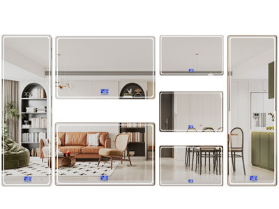 现代墙面穿衣镜、智能卫浴镜