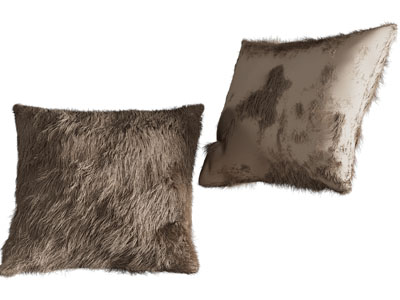 现代方形毛绒靠垫抱枕