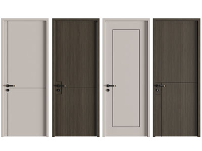 新中式单扇平开门