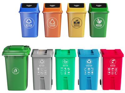 现代塑料户外垃圾桶3d模型 现代塑料户外垃圾桶