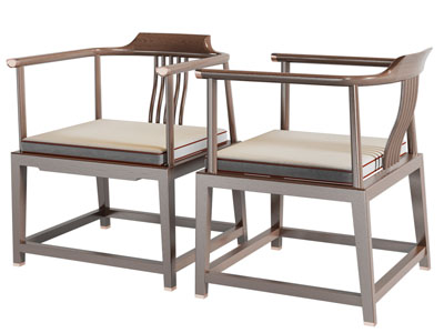 新中式扶手椅子、休闲椅子