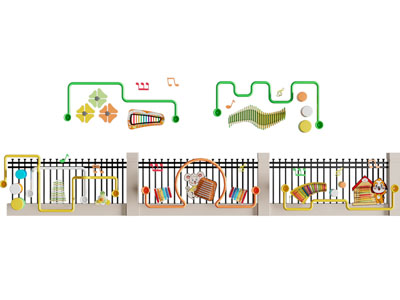 现代墙面打击乐游乐设备3d模型 现代墙面打击乐游乐设备