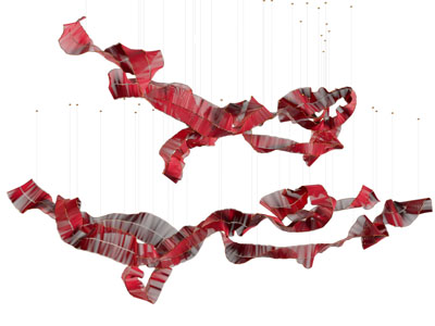 现代飘带造的吊灯