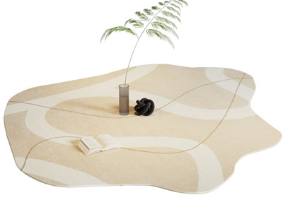 现代异形地毯3d模型 现代异形地毯