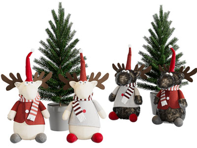 现代圣诞节麋鹿玩具摆件