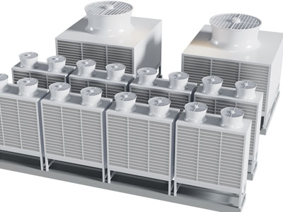 现代空调外机出风口、散热器