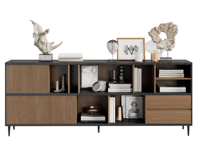 现代实木玄关柜、边柜