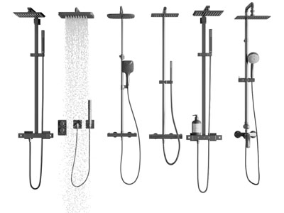 现代不锈钢淋浴花洒