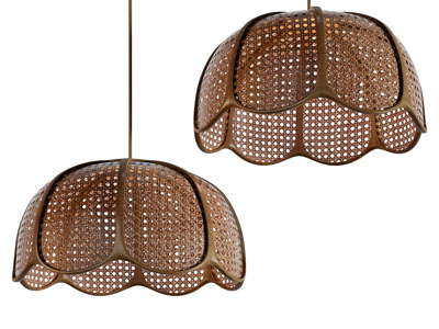 新中式编织花朵灯罩吊灯3d模型 新中式编织花朵灯罩吊灯