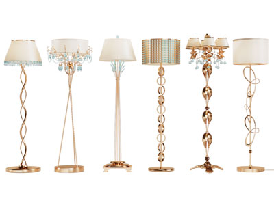 现代轻奢落地灯3d模型 现代轻奢落地灯