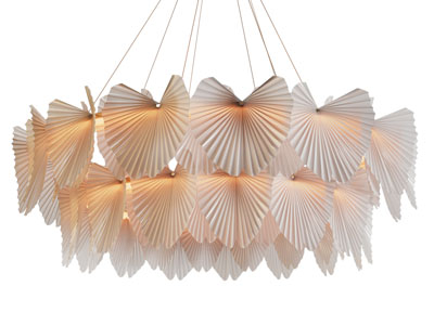 现代扇子造的吊灯