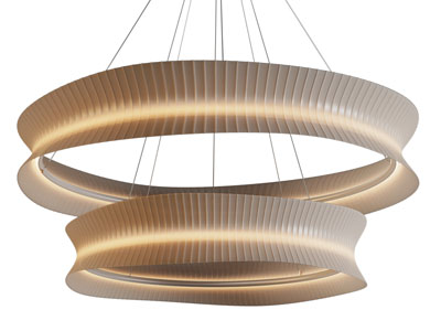 现代双层圆环吊灯