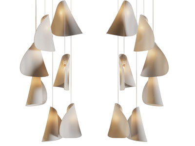 侘寂风叶片造的吊灯