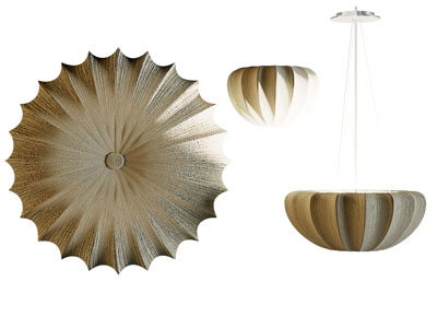 侘寂风放射圆形吊灯