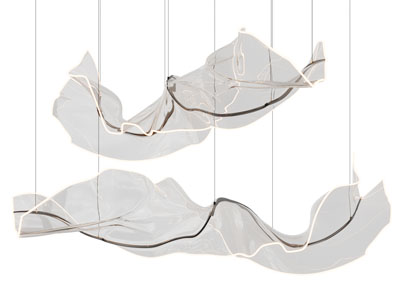 现代不规则亚克力灯罩吊灯3d模型 现代不规则亚克力灯罩吊灯