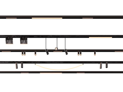 现代轨道磁吸灯 筒灯射灯