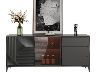 现代餐边柜 装饰画