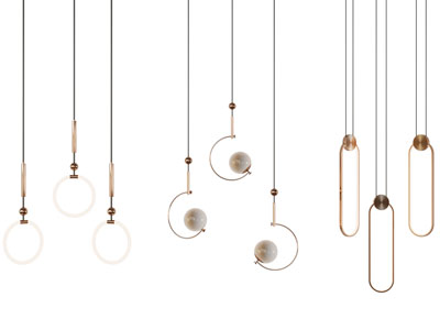 现代垂线单头吊灯 床头吊灯