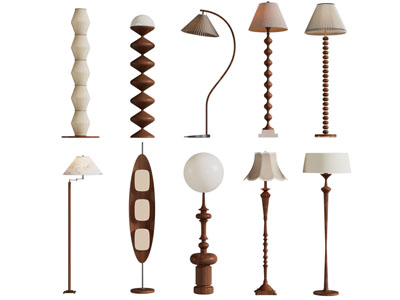 现代落地灯3d模型 现代落地灯