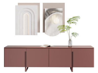 现代立体壁灯墙饰 电视柜