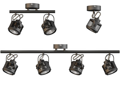 工业风loft可转向筒灯射灯 轨道灯