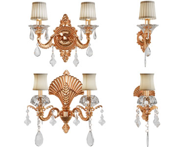 欧式铁艺雕花双头 单头壁灯