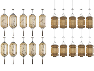 新中式灯笼造的吊灯