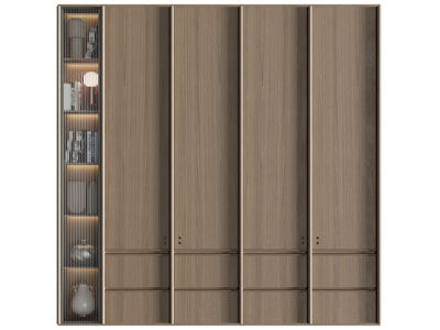 现代实木装饰衣柜3d模型 现代实木装饰衣柜