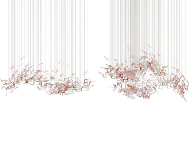 现代大垂线飞鸟吊灯