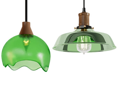 工业风loft复古绿色亚克力灯罩吊灯